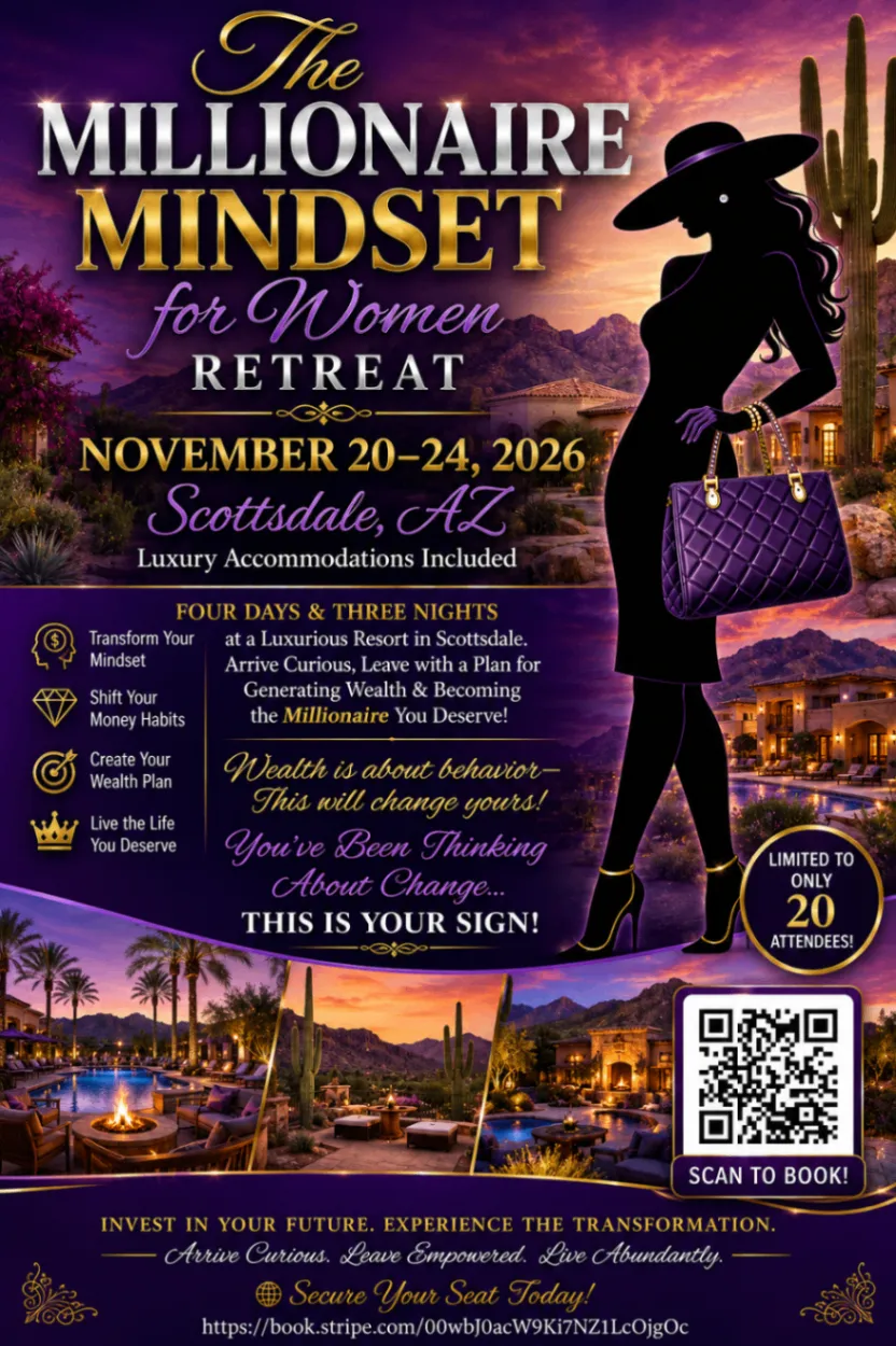 Scottsdale Millionaire Mindset for Women Retreat flyer
